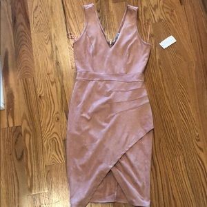NWT Blush faux-suede dress